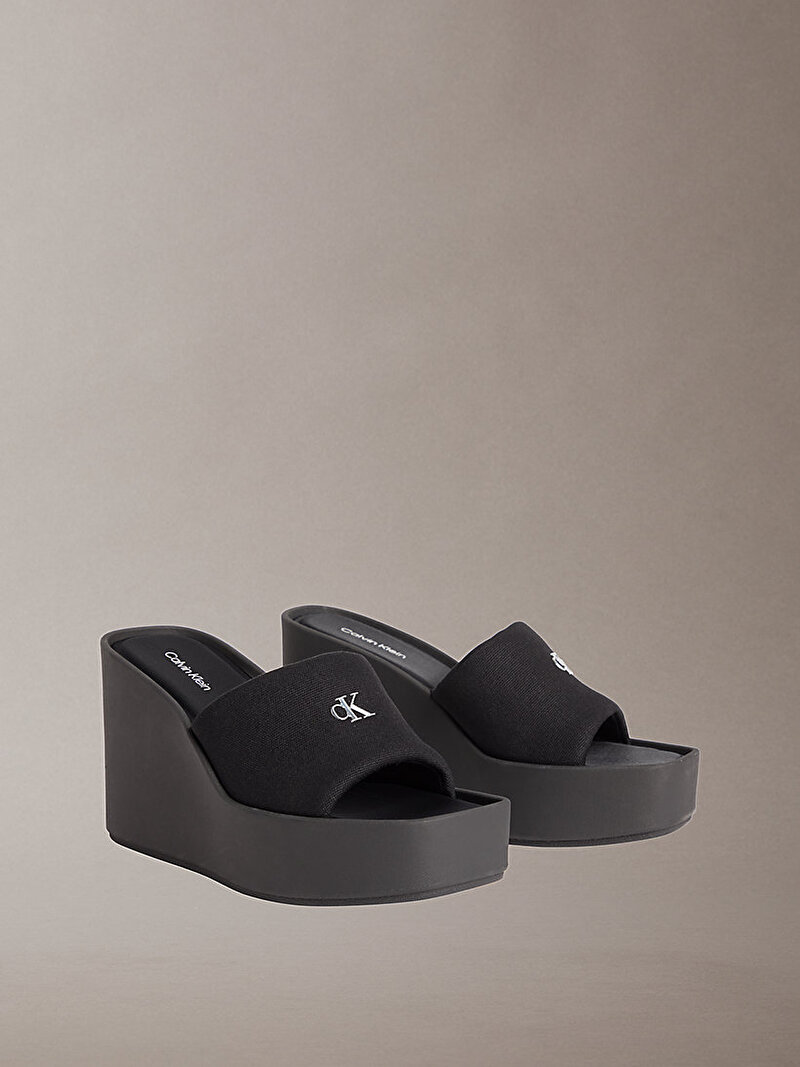 Calvin Klein Siyah Renkli Kadın Wedge 70 Topuklu Terlik