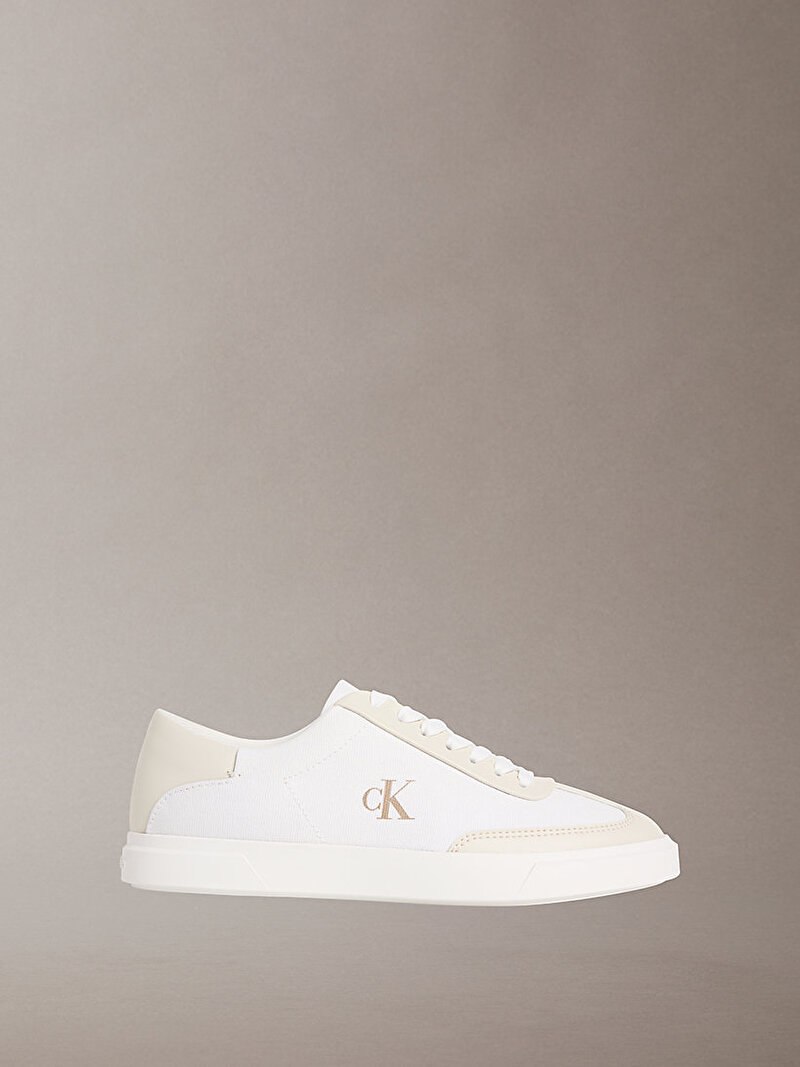 Calvin Klein Ekru Renkli Kadın Low Pro Cups Sneaker