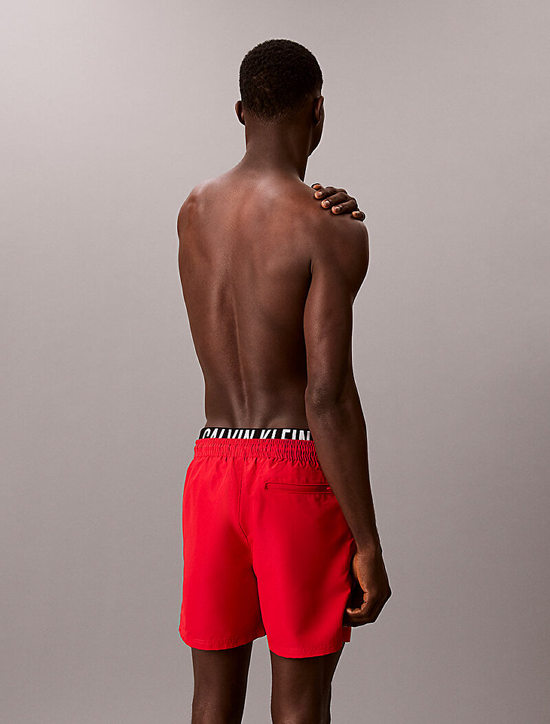Calvin Klein Kırmızı Renkli Erkek Medium Drawstring Deniz Şortu
