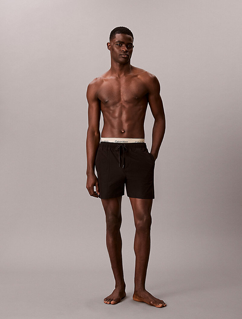 Calvin Klein Siyah Renkli Erkek Medium Drawstring Deniz Şortu