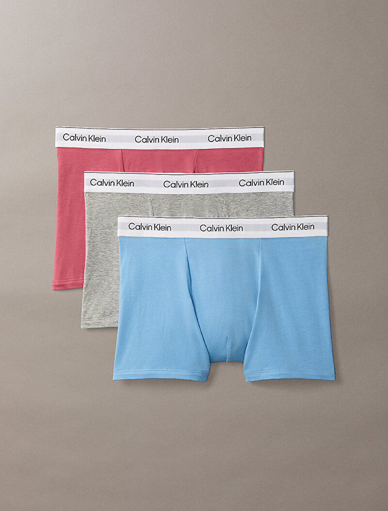 Calvin Klein Çok renkli Renkli Erkek 3'lü Paket Relaxed Fit Boxer Seti