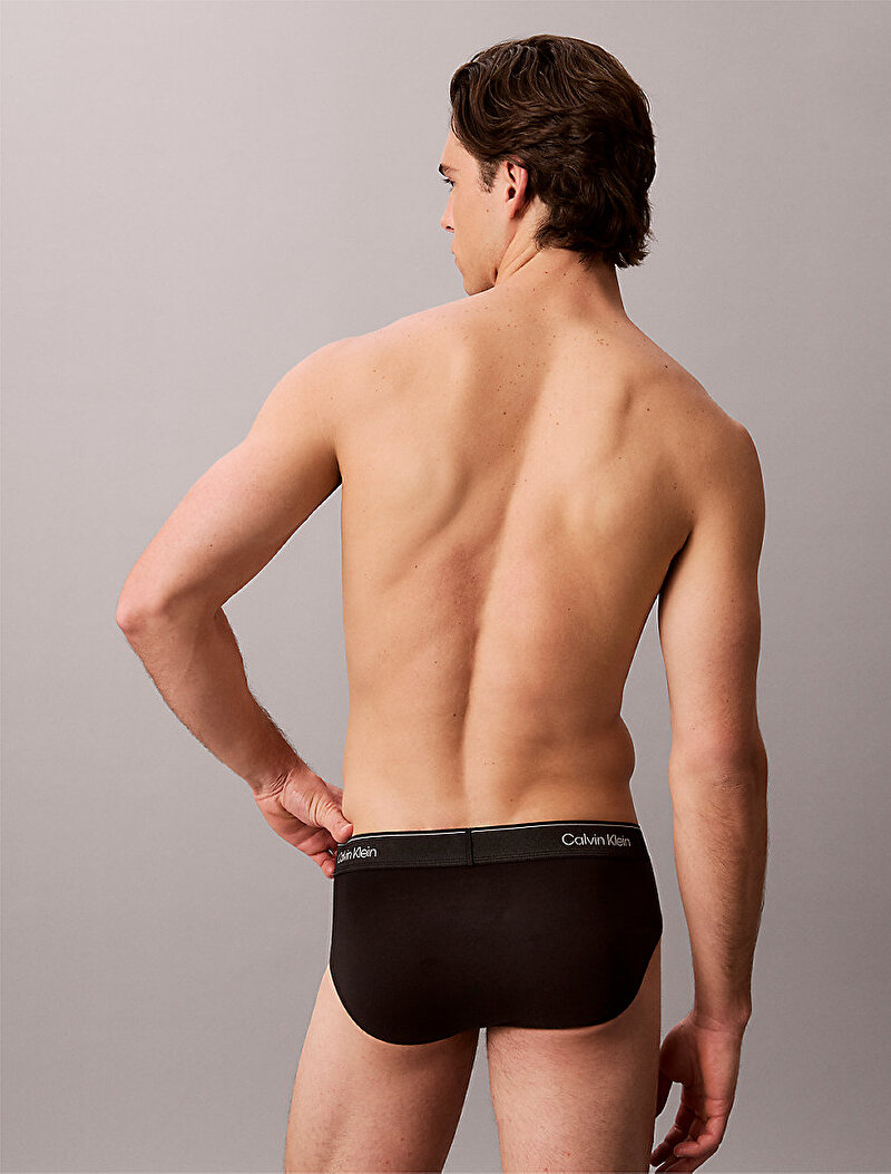 Calvin Klein Siyah Renkli Erkek 3'lü Paket Hip Brief Slip