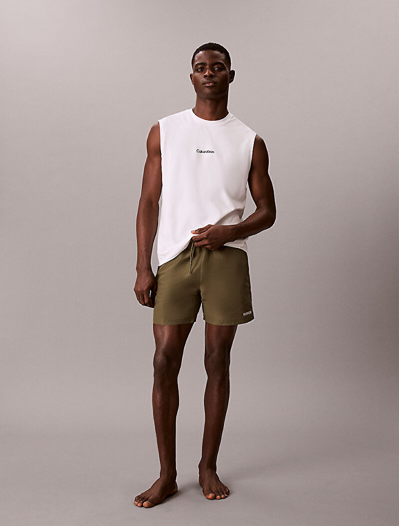 Calvin Klein Beyaz Renkli Erkek Tank Top