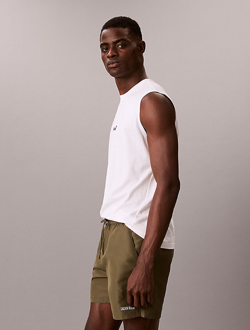 Calvin Klein Beyaz Renkli Erkek Tank Top