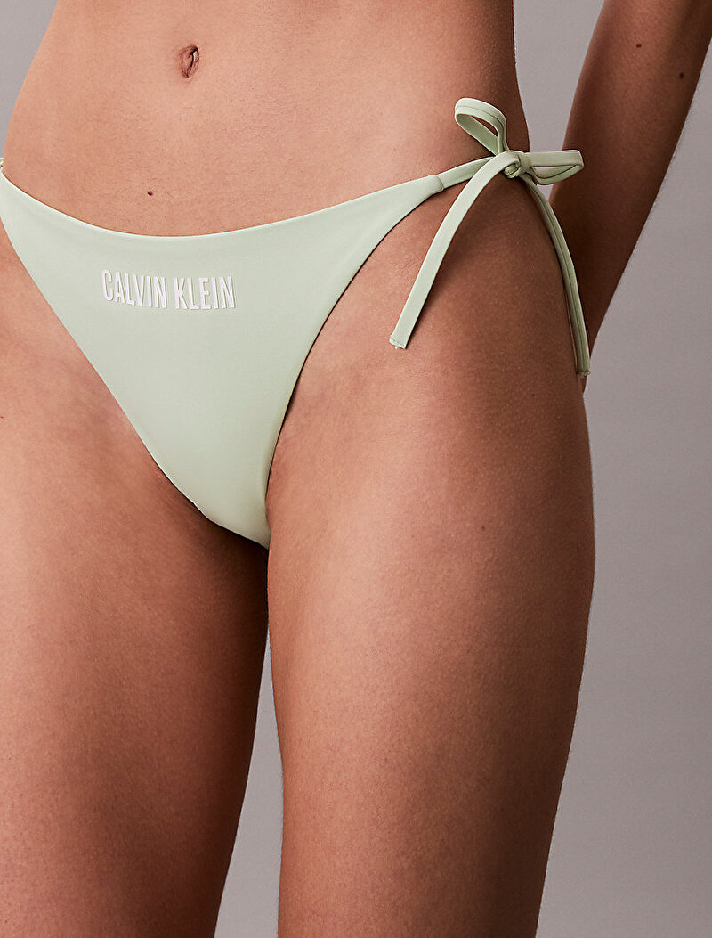 Calvin Klein Yeşil Renkli Kadın Side Tie Bikini Altı