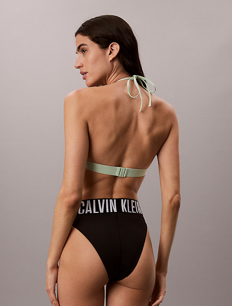 Calvin Klein Yeşil Renkli Kadın Halter Triangle Bikini Üstü