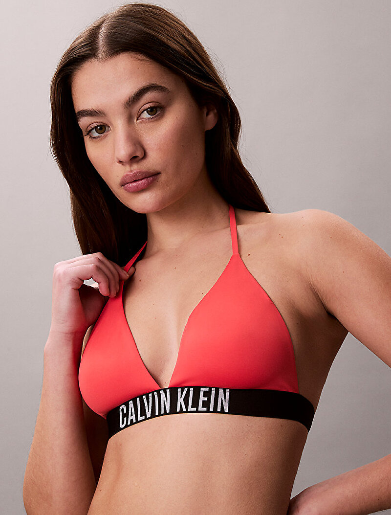 Calvin Klein Pembe Renkli Kadın Halter Triangle Bikini Üstü