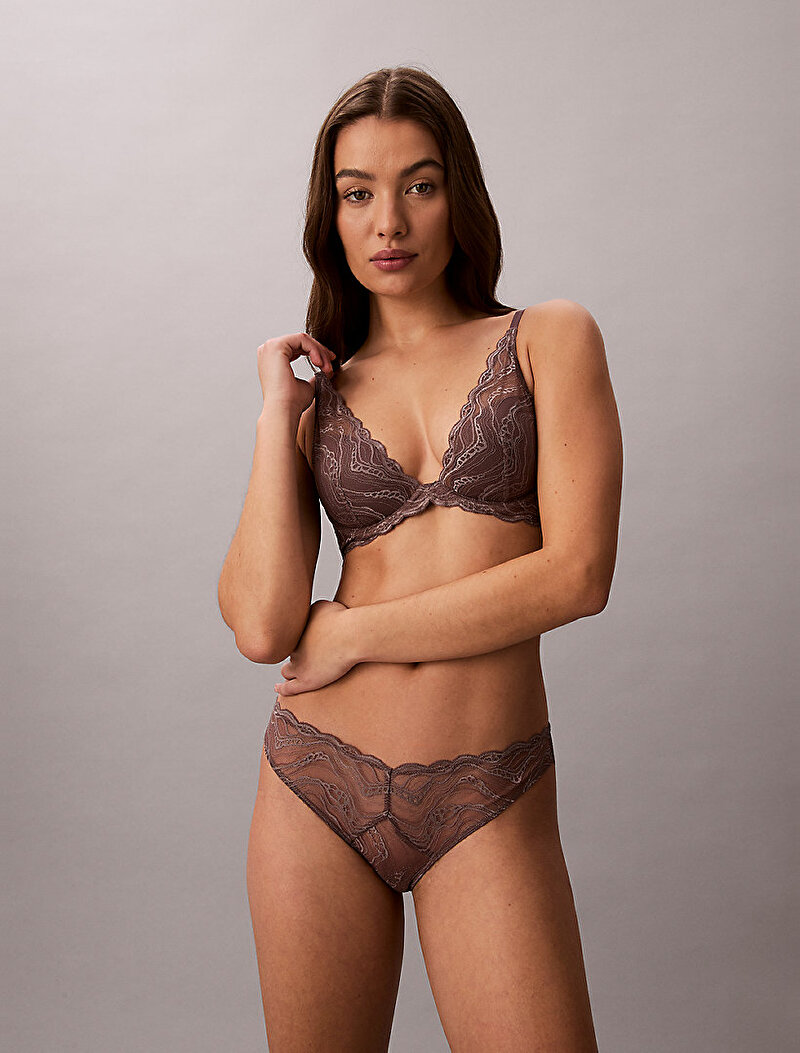 Calvin Klein Kahverengi Renkli Kadın Lightly Lined Plunge Sütyen