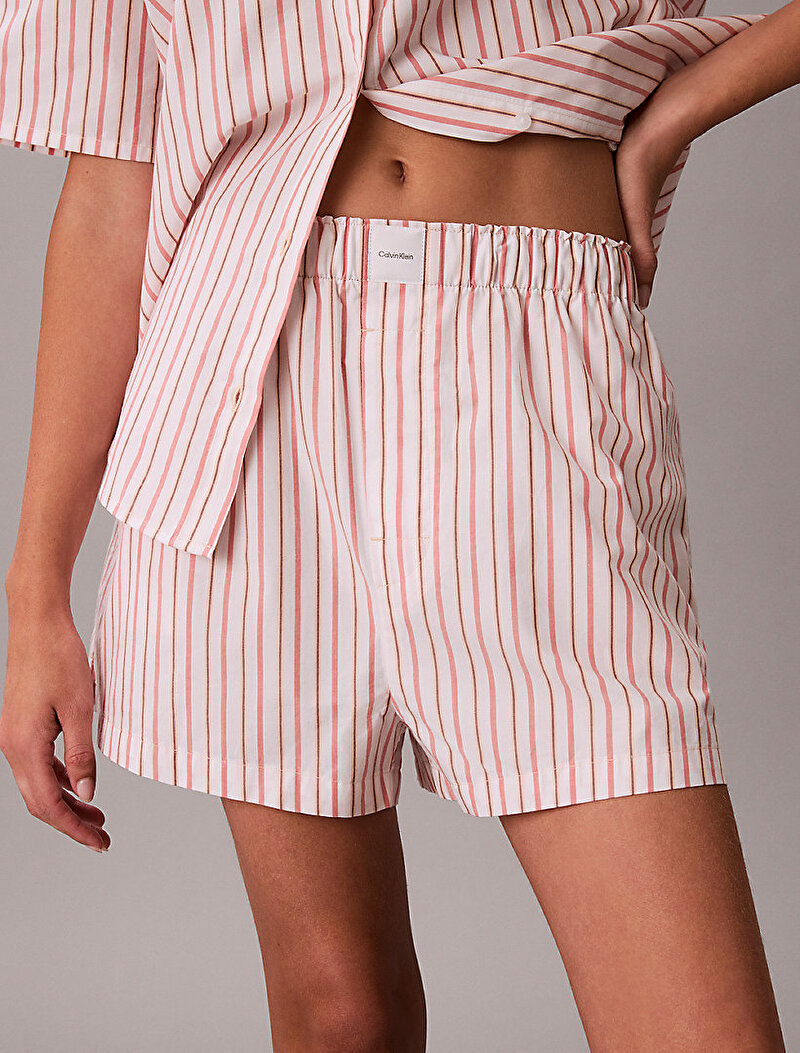 Calvin Klein Pembe Renkli Kadın Covered Poplin Şort
