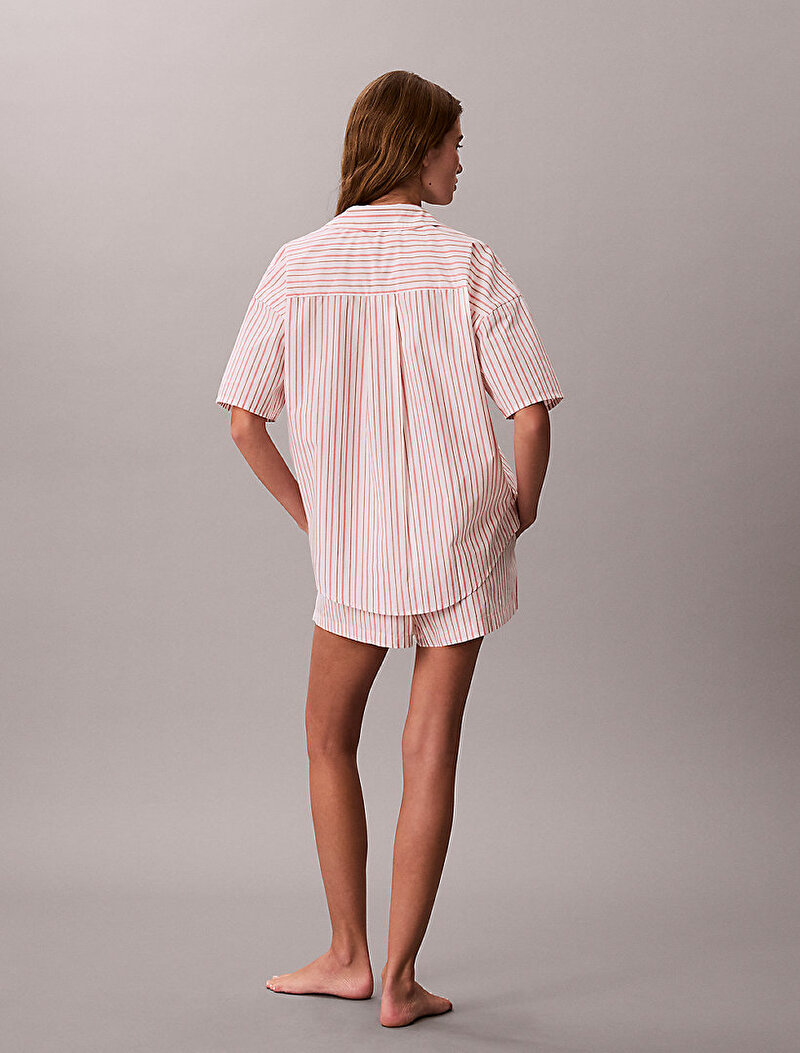 Calvin Klein Pembe Renkli Kadın Covered Poplin Şort