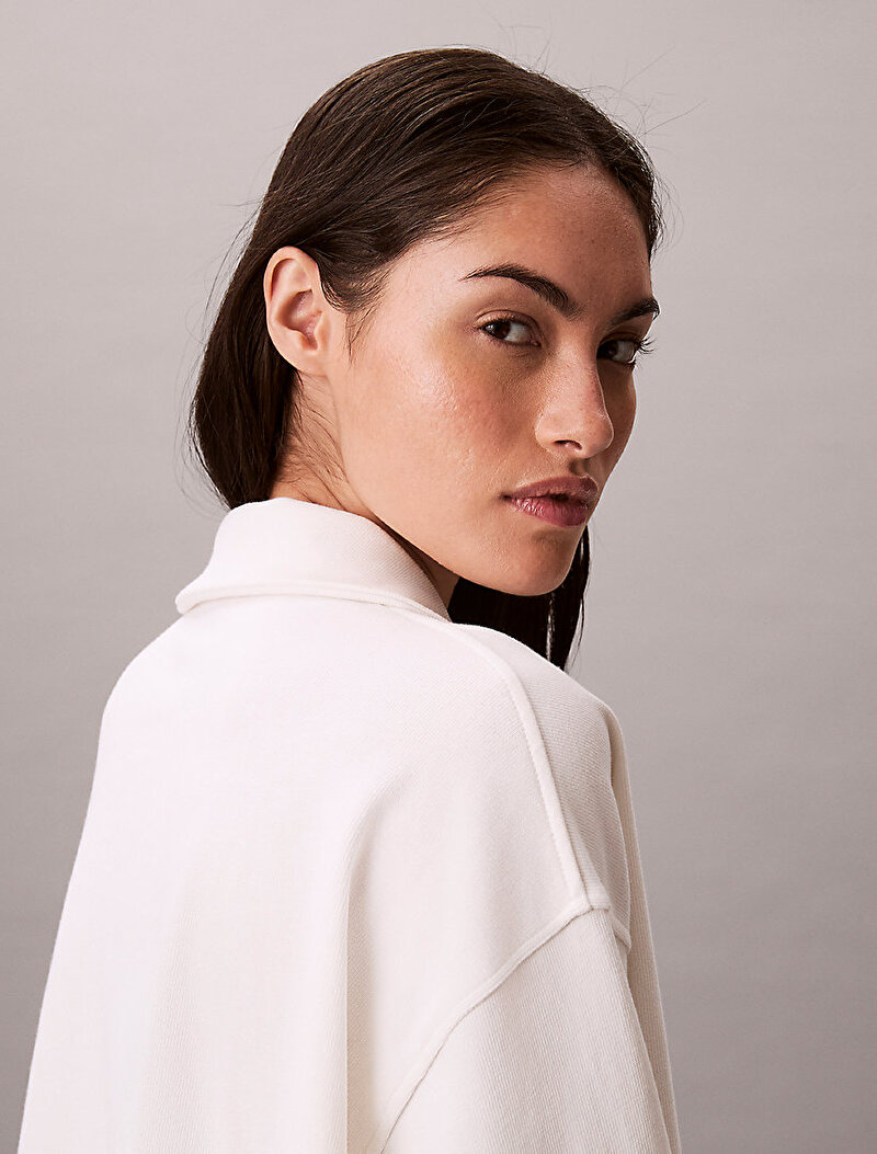 Calvin Klein Beyaz Renkli Kadın Polo T-shirt