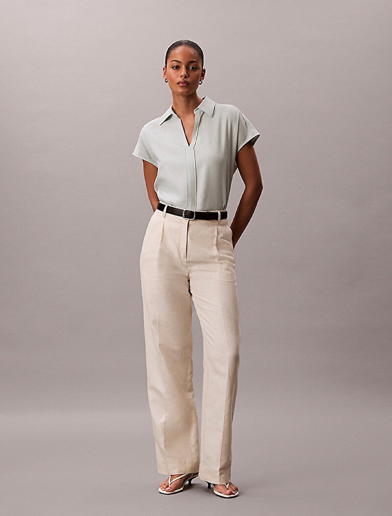 Kadın Linen Classic Gömlek