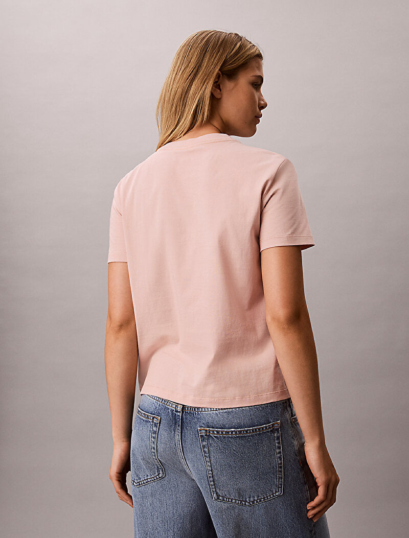 Calvin Klein Turuncu Renkli Kadın Classic Foil T-shirt