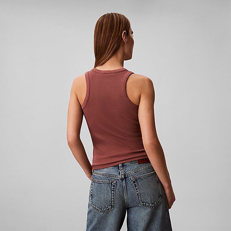 Calvin Klein Kahverengi Renkli Kadın Rib Tank Top