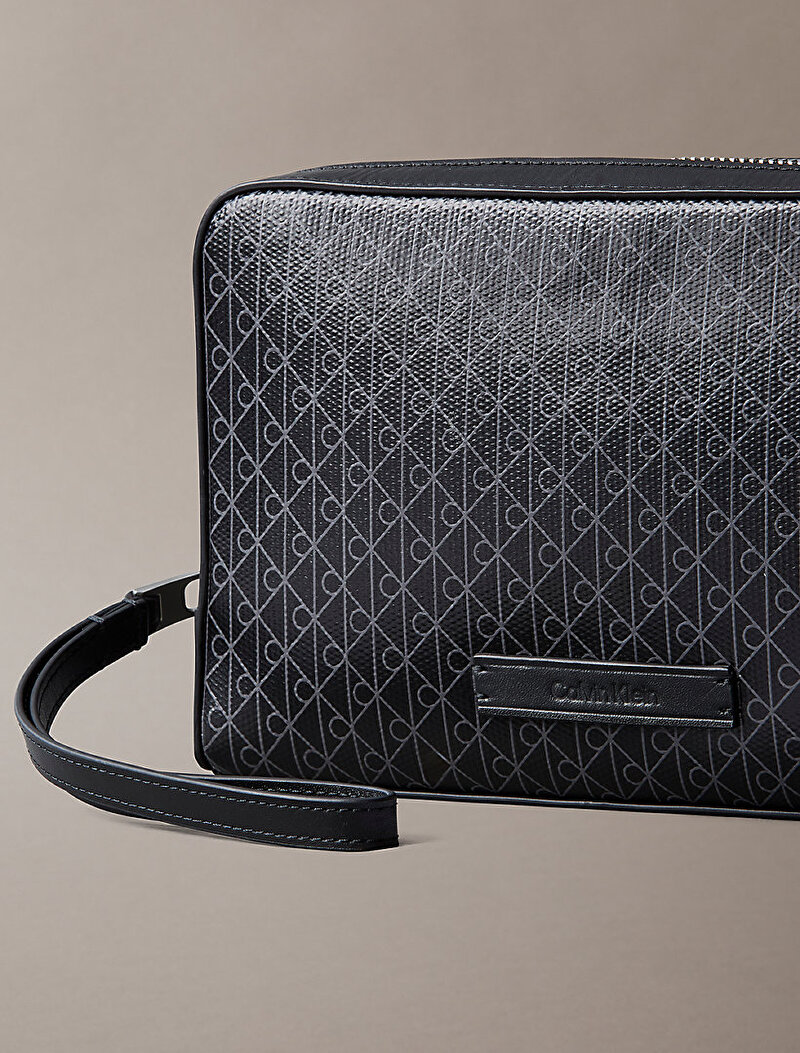 Calvin Klein Siyah Renkli Erkek Emblem Pocuh Cüzdan