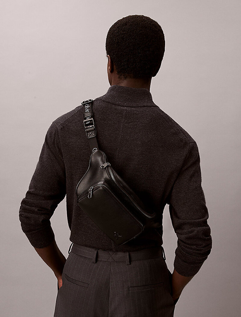 Calvin Klein Siyah Renkli Erkek Webbing Strap Bel Çantası