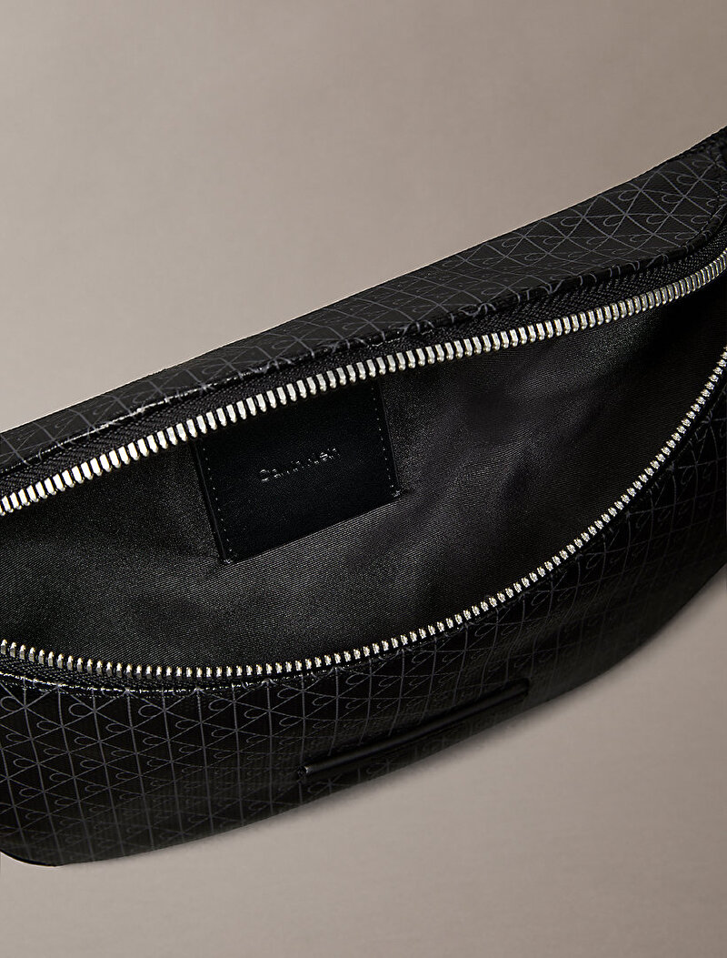 Calvin Klein Siyah Renkli Erkek Emblem Coated Bel Çantası