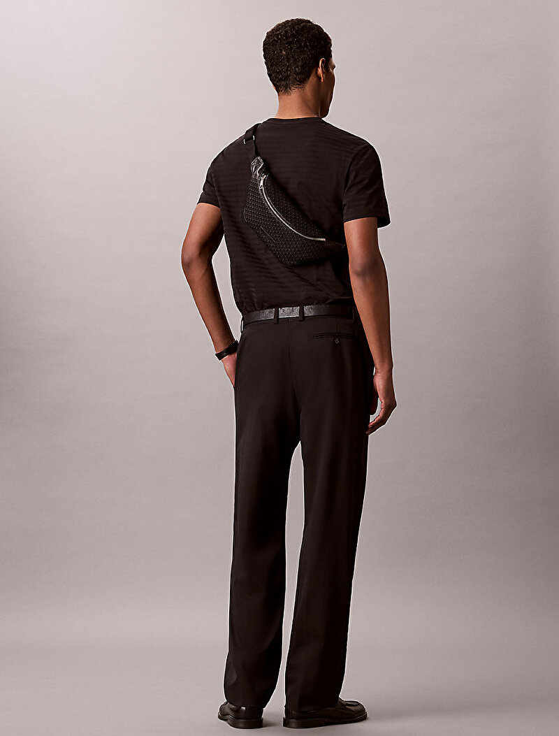 Calvin Klein Siyah Renkli Erkek Emblem Coated Bel Çantası