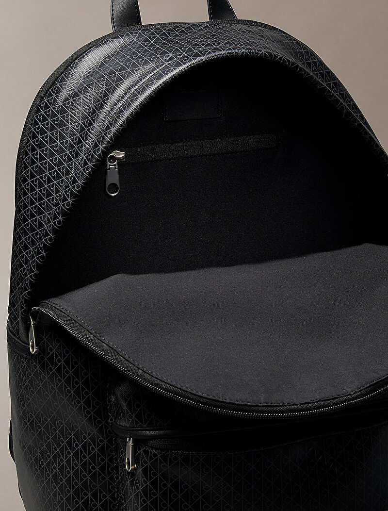 Calvin Klein Siyah Renkli Erkek Emblem Coated Sırt Çantası