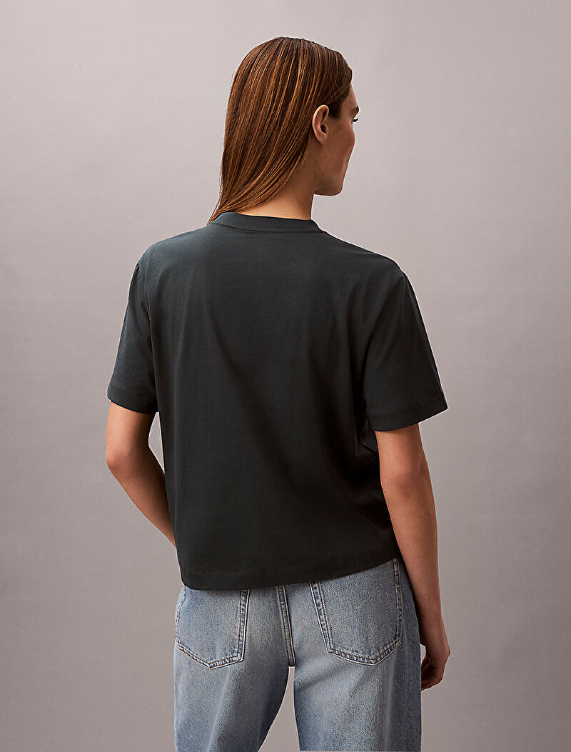 Calvin Klein Mavi Renkli Kadın Graphic Boxy T-shirt