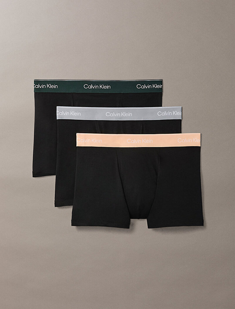 Calvin Klein Siyah Renkli Erkek 3'lü Paket Relaxed Fit Trunk Boxer Seti