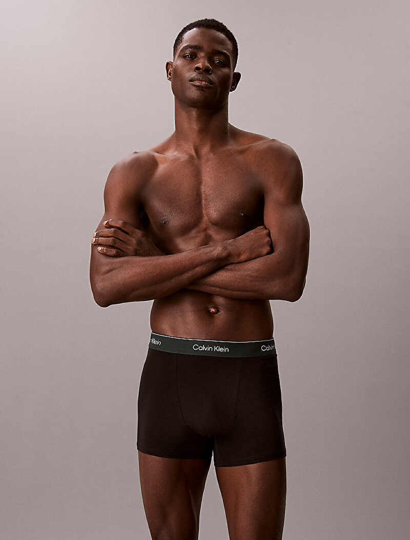 Calvin Klein Siyah Renkli Erkek 3'lü Paket Relaxed Fit Trunk Boxer Seti