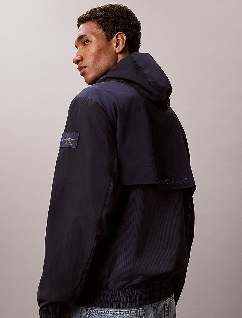 Calvin Klein Lacivert Renkli Erkek Naylon Mixed Ceket