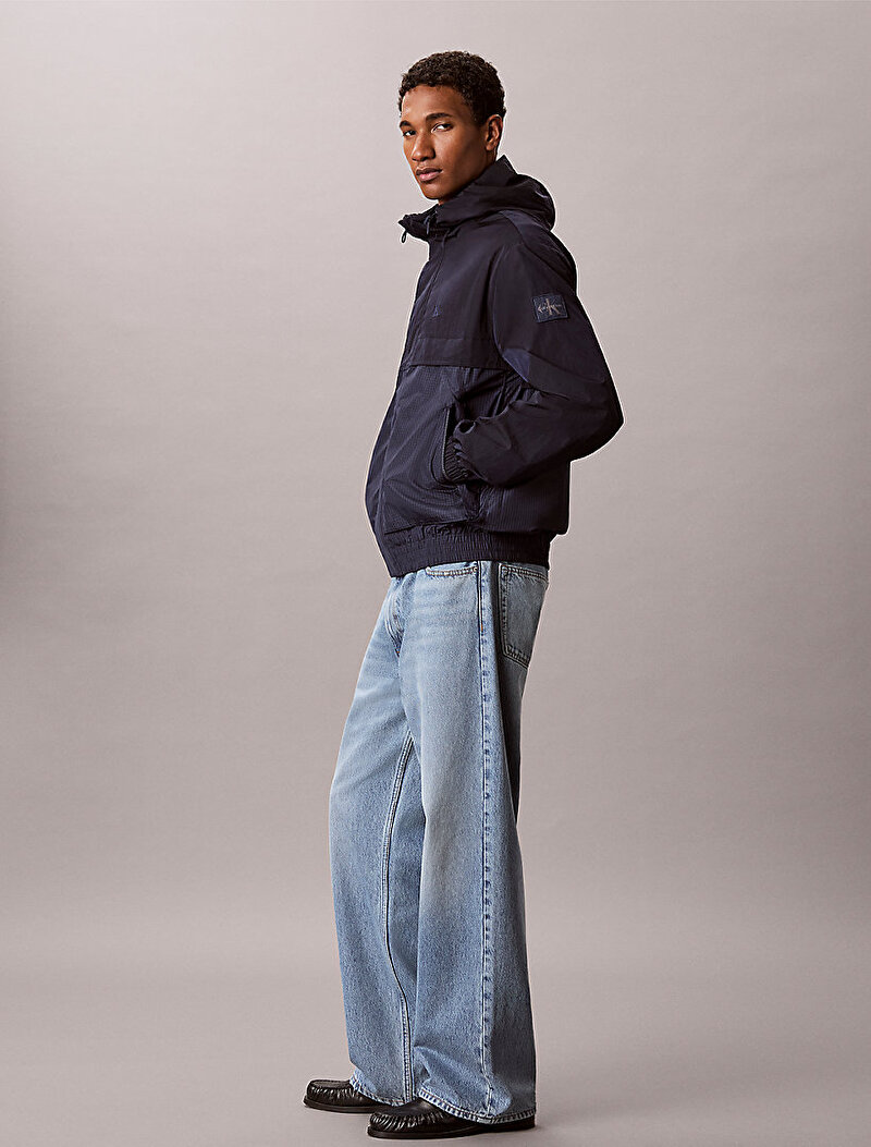 Calvin Klein Lacivert Renkli Erkek Naylon Mixed Ceket