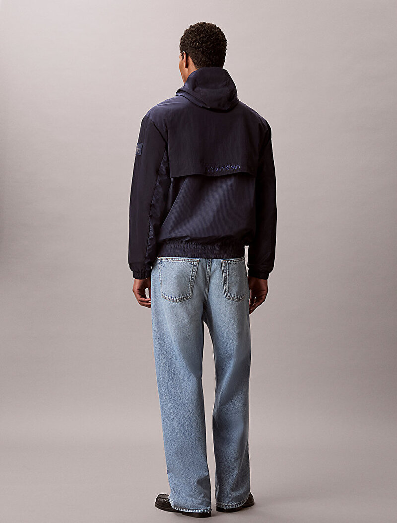 Calvin Klein Lacivert Renkli Erkek Naylon Mixed Ceket