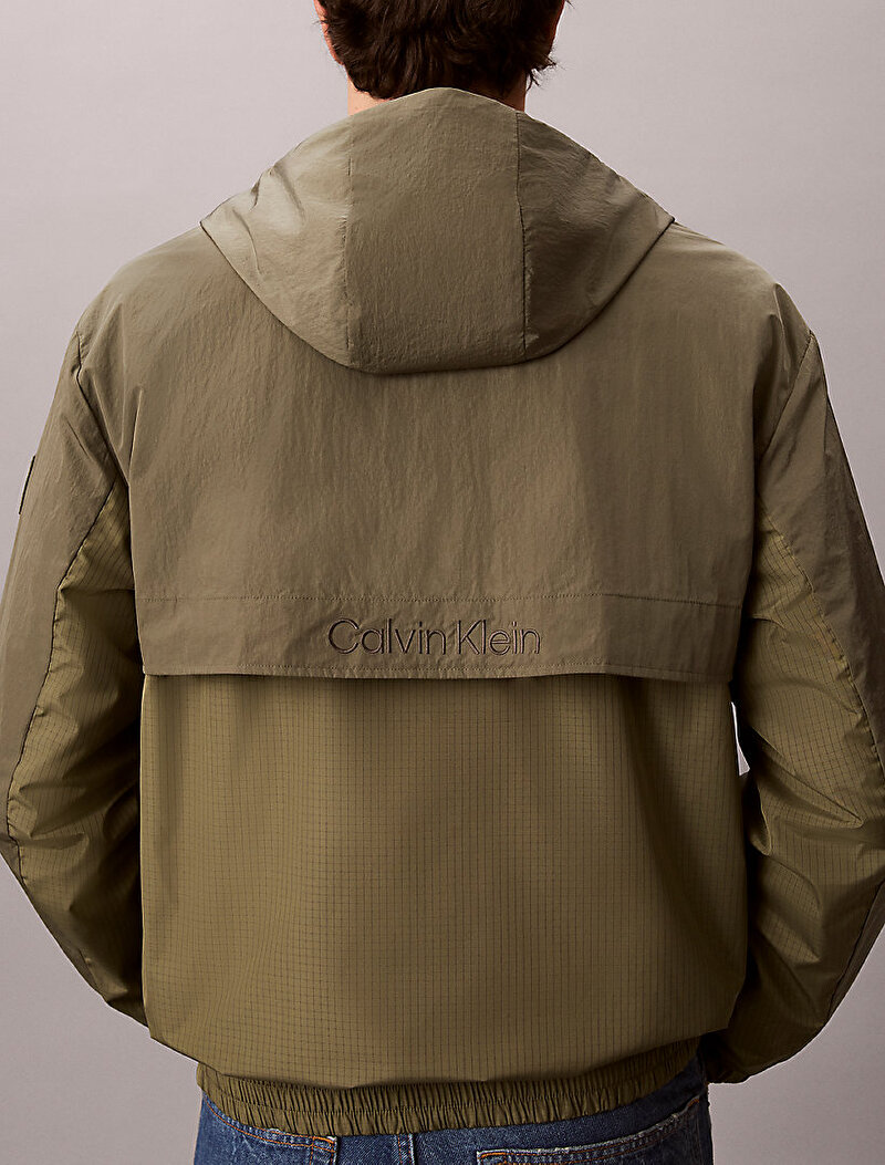 Calvin Klein Yeşil Renkli Erkek Naylon Mixed Ceket