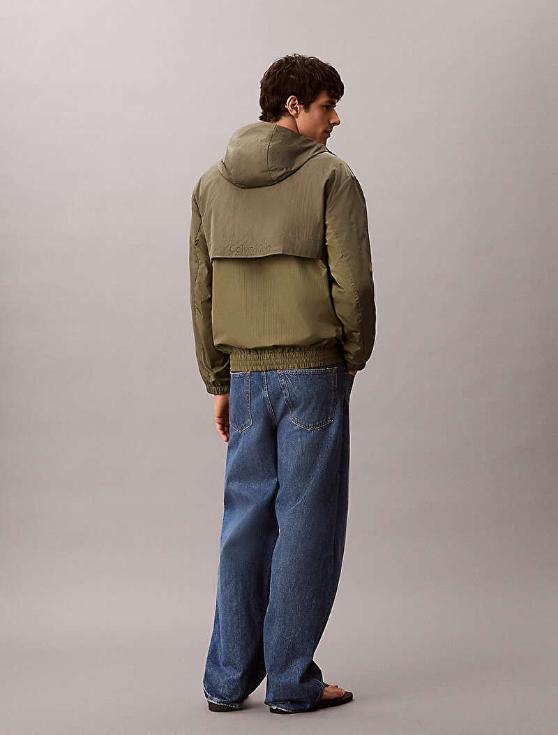 Calvin Klein Yeşil Renkli Erkek Naylon Mixed Ceket