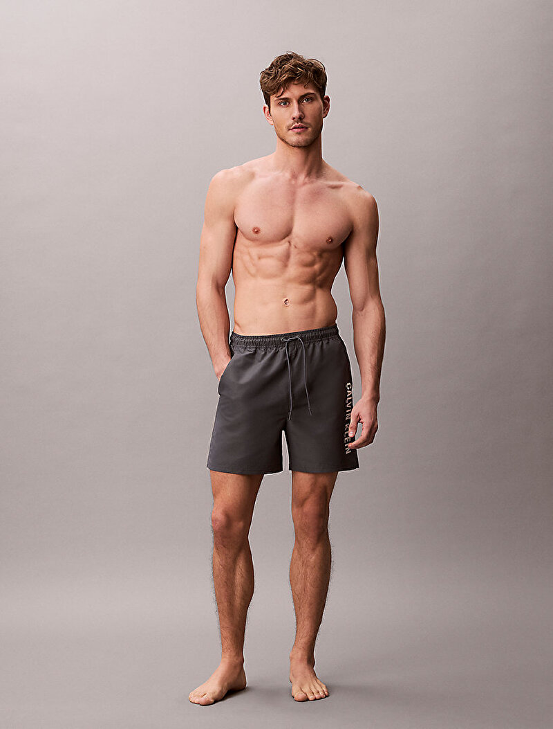Calvin Klein Gri Renkli Erkek Medium Drawstring Denis Şortu