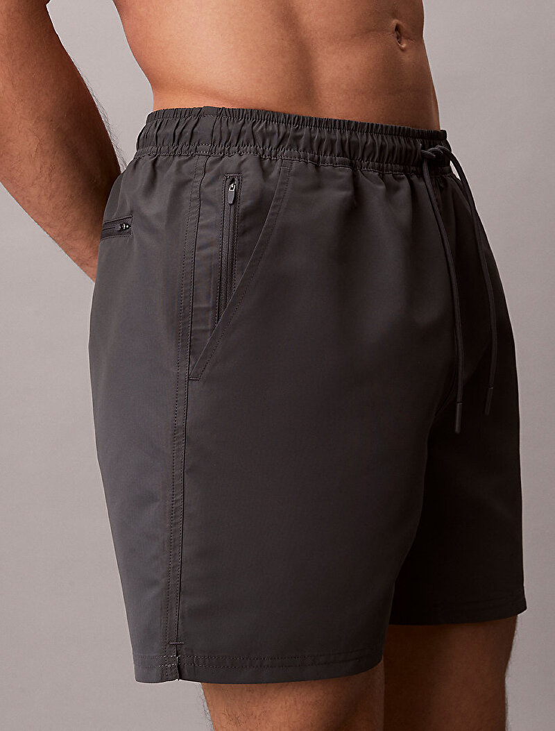 Calvin Klein Gri Renkli Erkek Medium Drawstring Denis Şortu