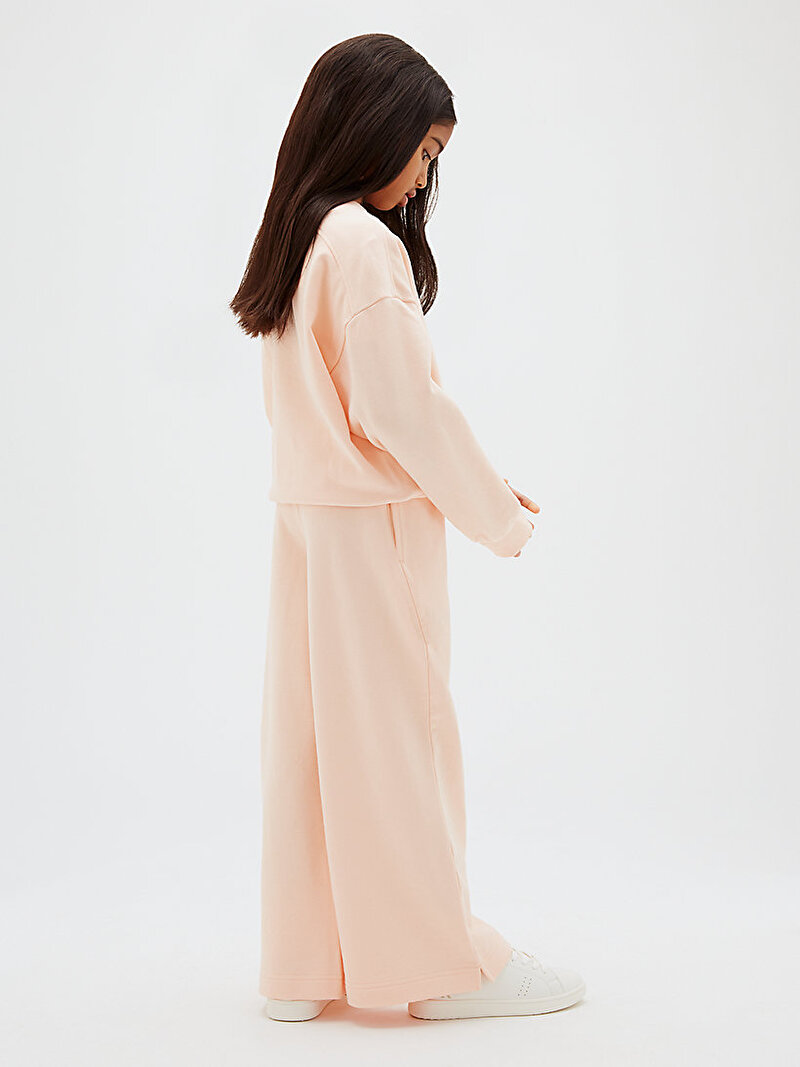 Calvin Klein Pembe Renkli Kız Çocuk CK Logo Wide Leg Eşofman Altı