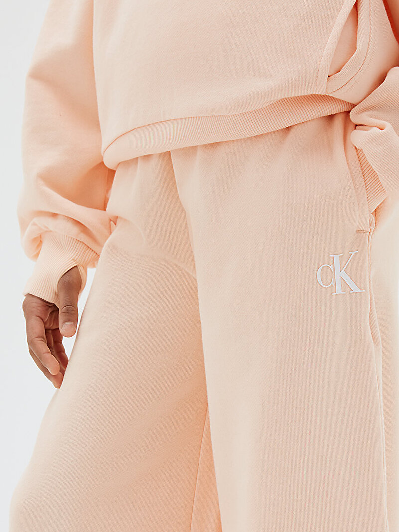 Calvin Klein Pembe Renkli Kız Çocuk CK Logo Wide Leg Eşofman Altı