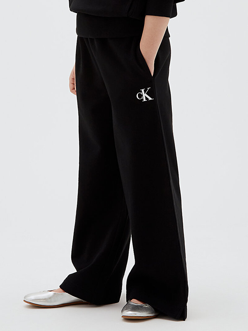 Kız Çocuk CK Logo Wide Leg Eşofman Altı
