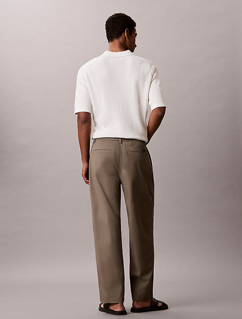 Calvin Klein Yeşil Renkli Erkek Washed Comfort Cotton Pantolon