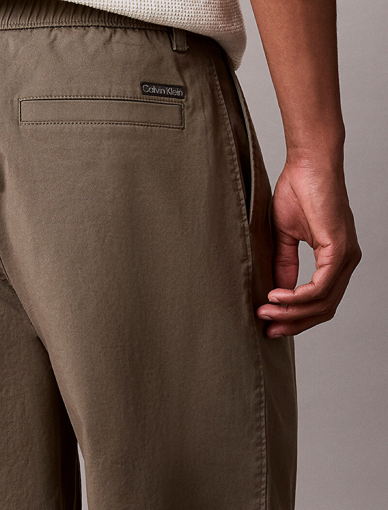 Calvin Klein Yeşil Renkli Erkek Washed Comfort Cotton Pantolon