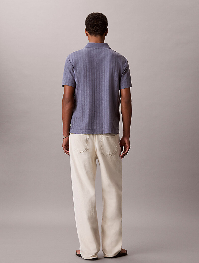 Calvin Klein Mavi Renkli Erkek Easy Vertical Polo T-shirt