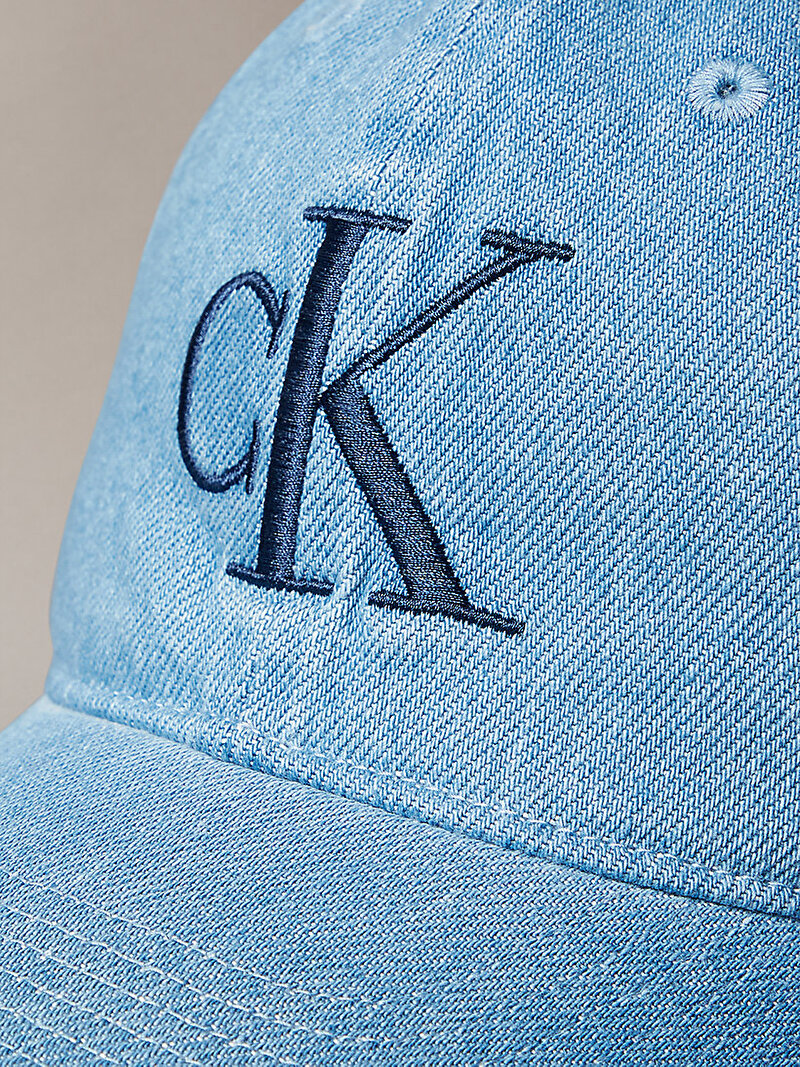Calvin Klein Mavi Renkli Çocuk Unisex Large Monogram Şapka
