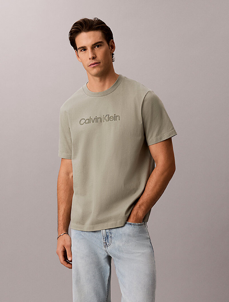 Calvin Klein Gri Renkli Erkek 20s T-shirt