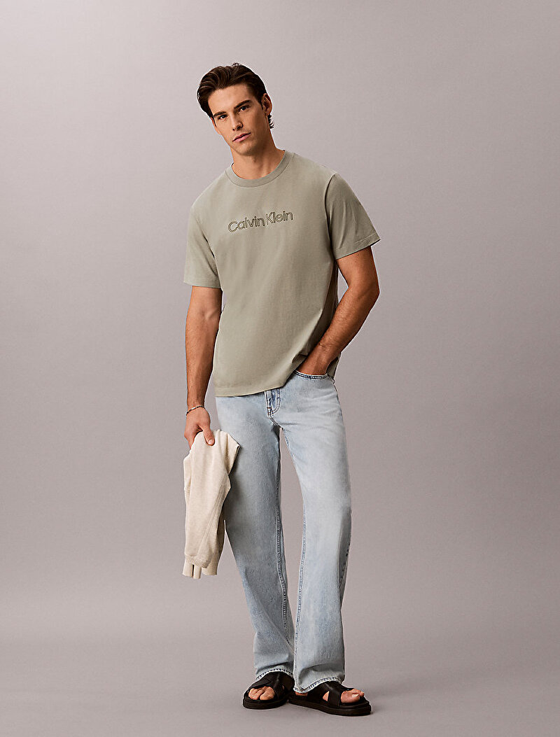 Calvin Klein Gri Renkli Erkek 20s T-shirt