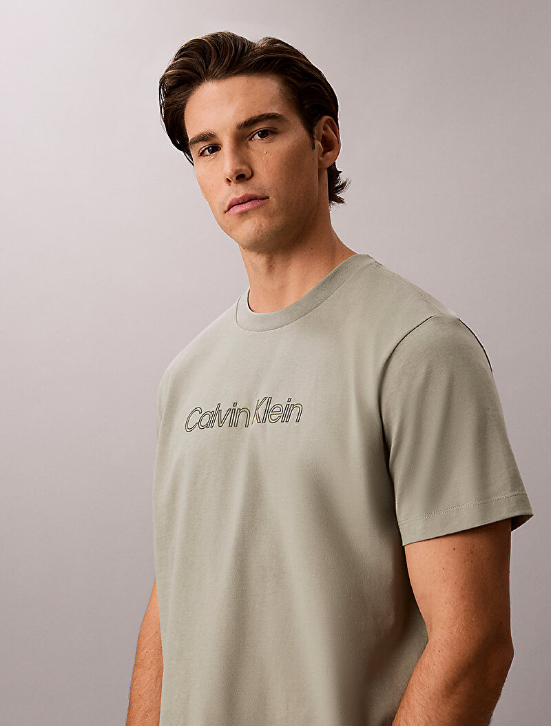 Calvin Klein Gri Renkli Erkek 20s T-shirt