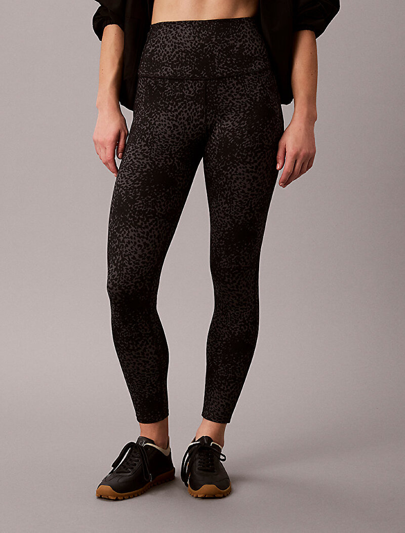 Calvin Klein Siyah Renkli Kadın Printed Soft Sport Tayt