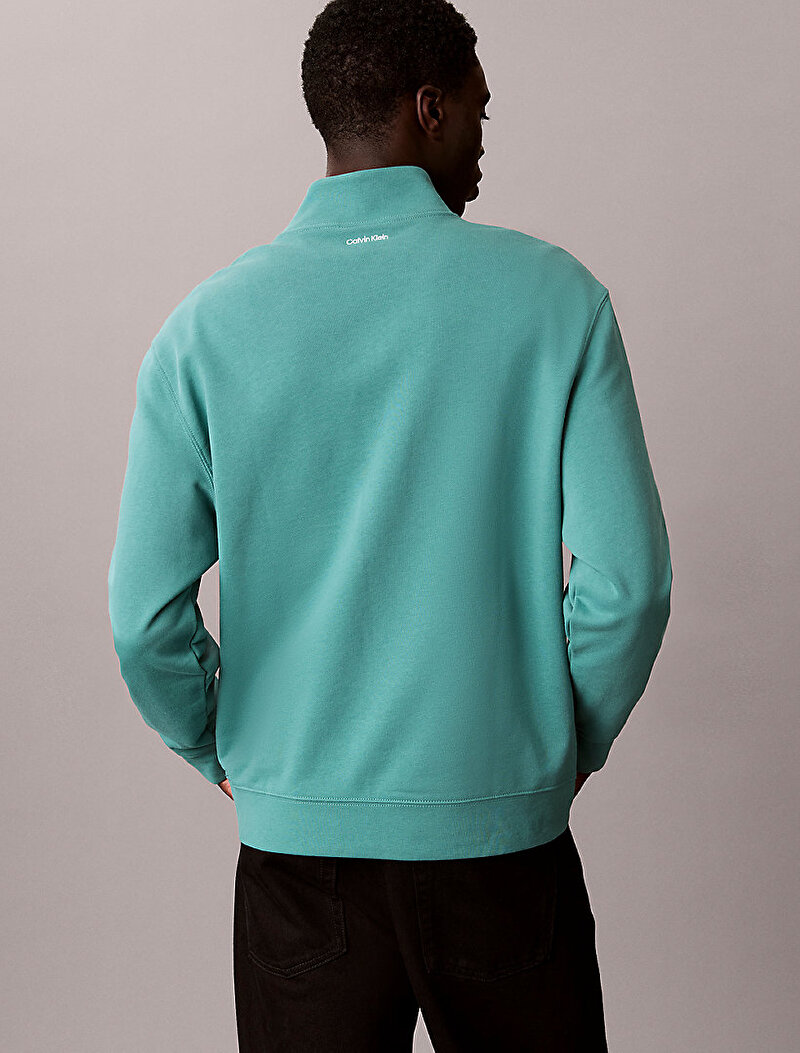 Calvin Klein Yeşil Renkli Erkek 350 Terry Sweatshirt