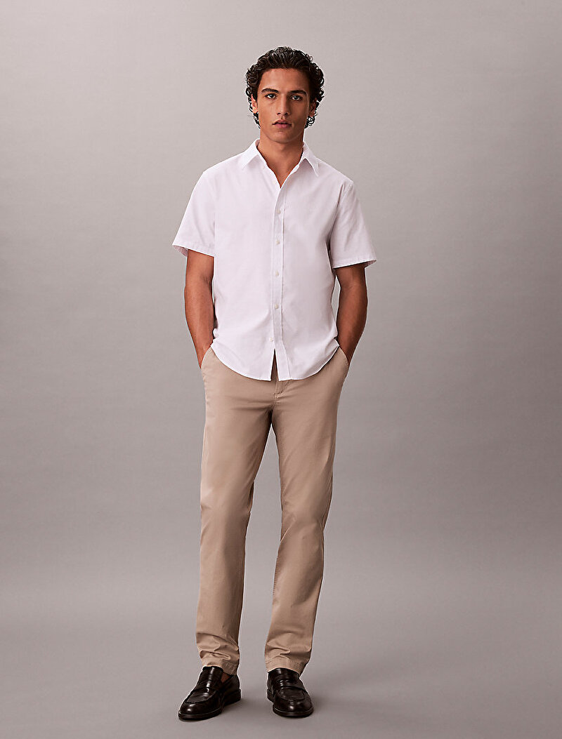Calvin Klein Bej Renkli Erkek Slim Comfort Cotton Pantolon