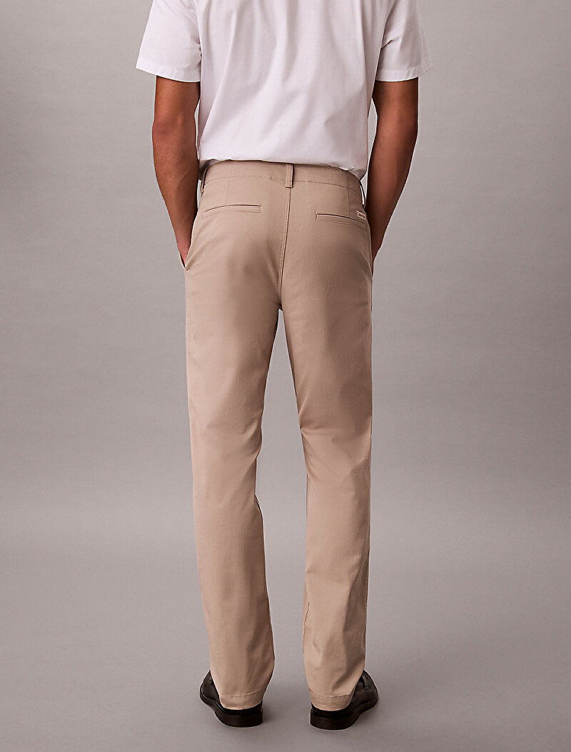 Calvin Klein Bej Renkli Erkek Slim Comfort Cotton Pantolon