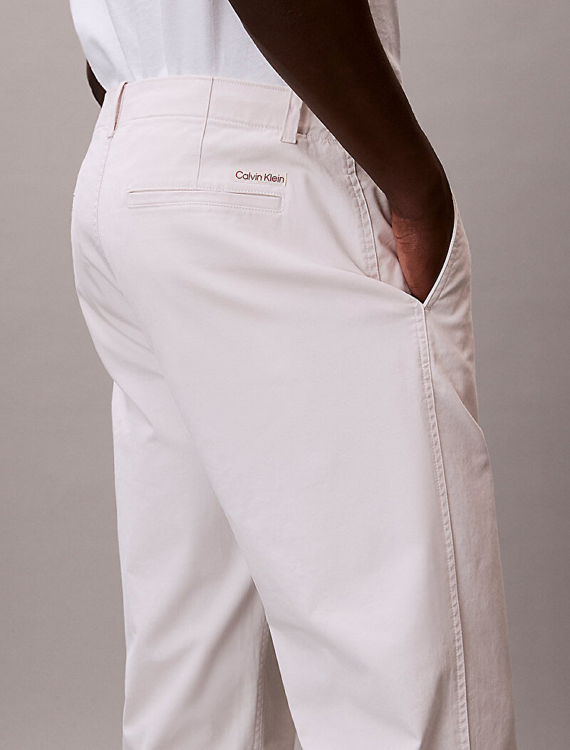 Calvin Klein Beyaz Renkli Erkek 90s Straight Comfort Pantolon