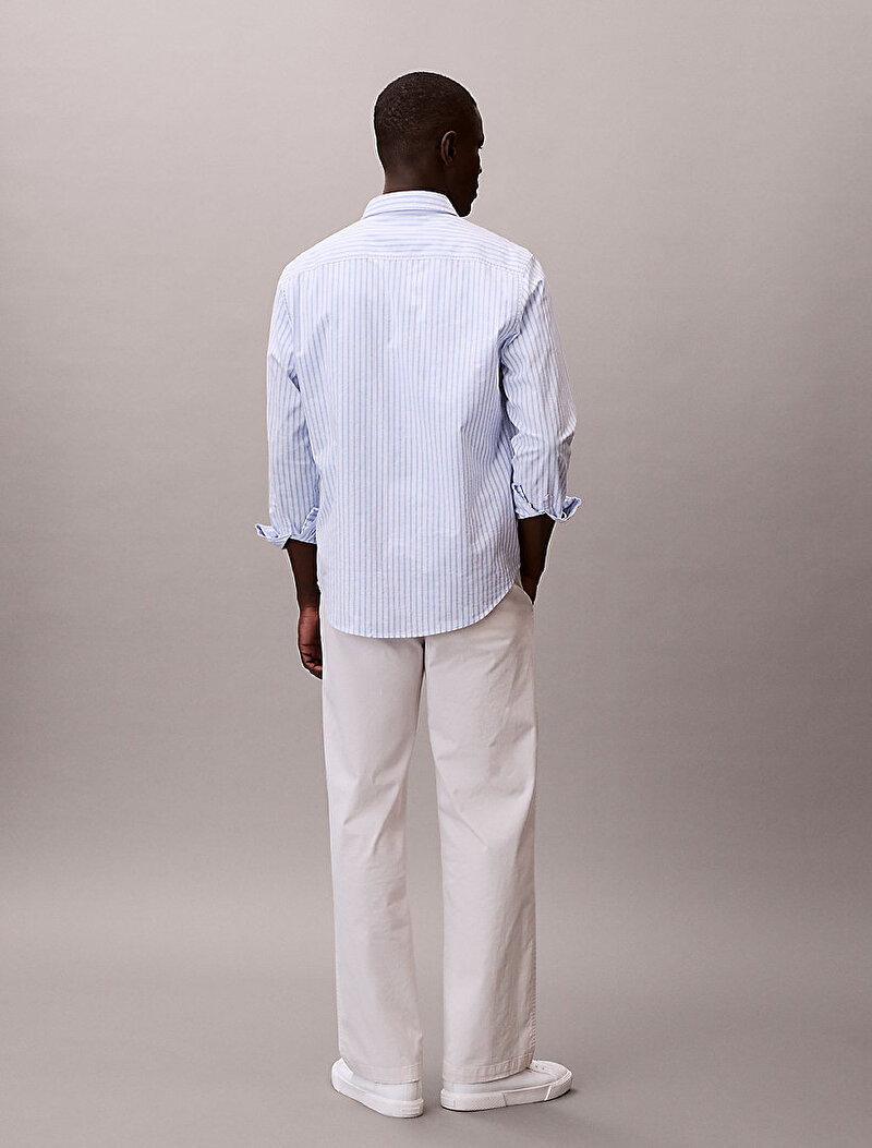 Calvin Klein Beyaz Renkli Erkek 90s Straight Comfort Pantolon