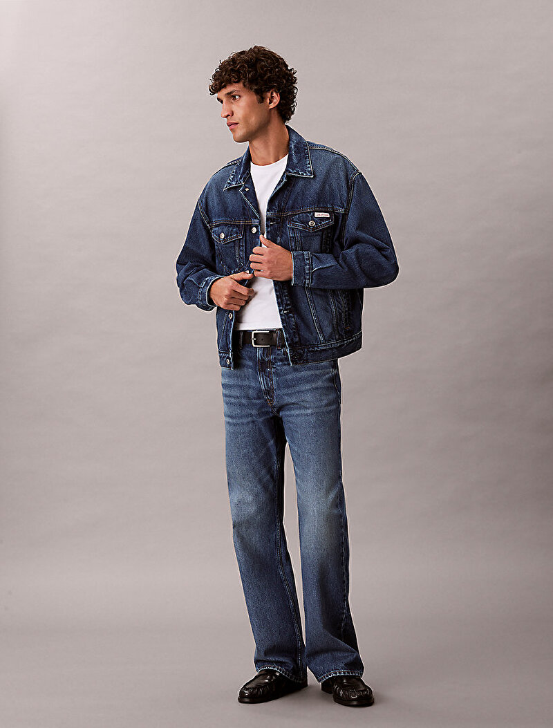 Calvin Klein Kırmızı Renkli Erkek 90s Horizon Trucker Denim Ceket